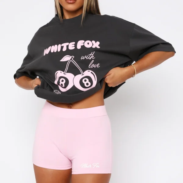 With Love Bike Shorts Baby Pink