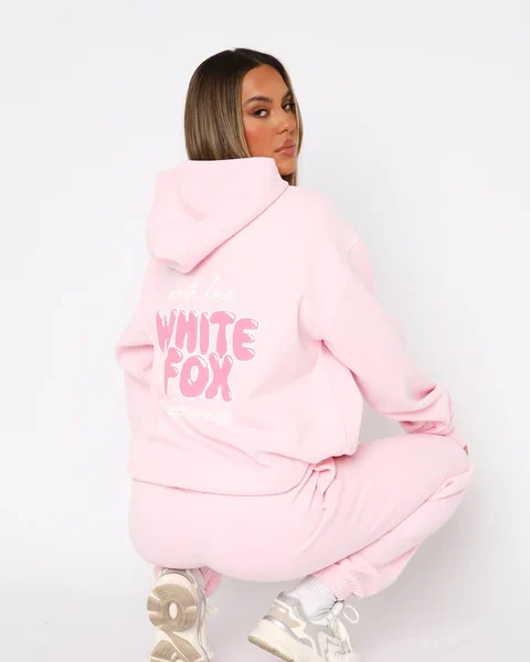 With Love Always Oversized Hoodie Baby Pink