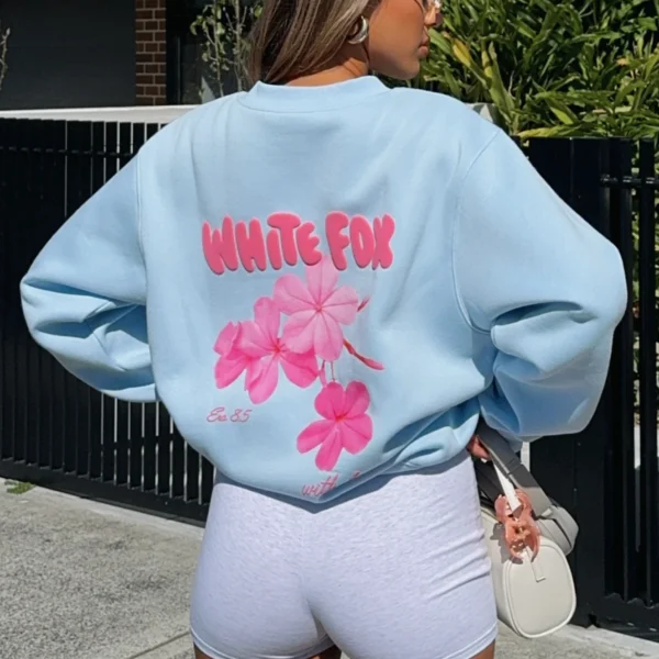 Romance Oversized Sweater Baby Blue