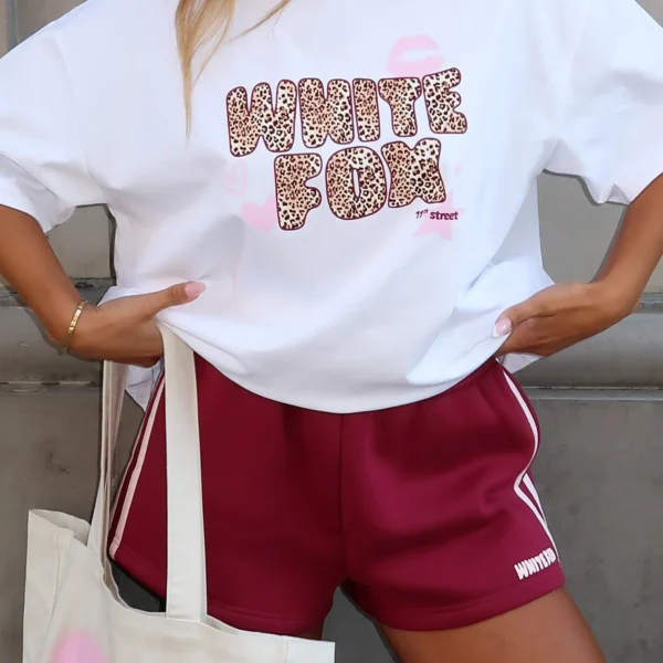 She's So Lucky Oversized Tee Leopard Splice